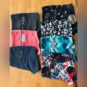 Fleo Workout Shorts: Red Heather